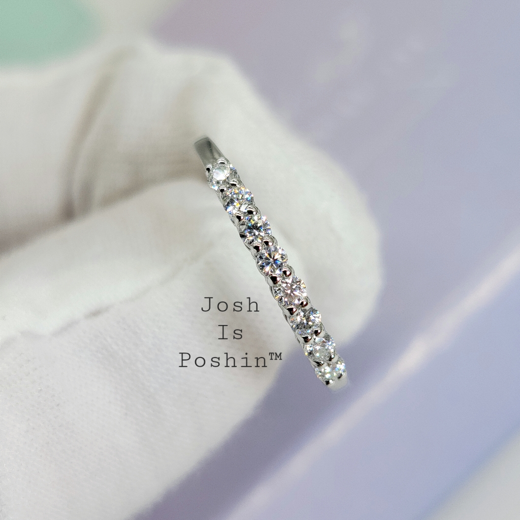 0.25ctw. Shared Prong Wedding Band In Sterling Silver